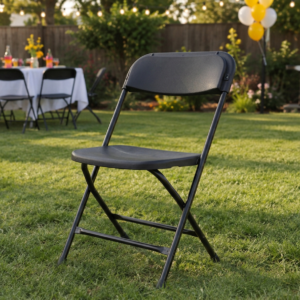Black Plastic Folding Chair