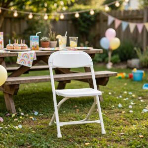 Children’s White Folding Chair