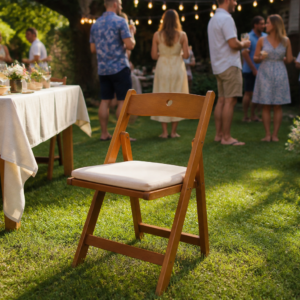 Fruitwood Folding Chair With Padding