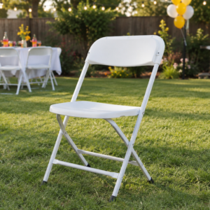 White Plastic Folding Chair